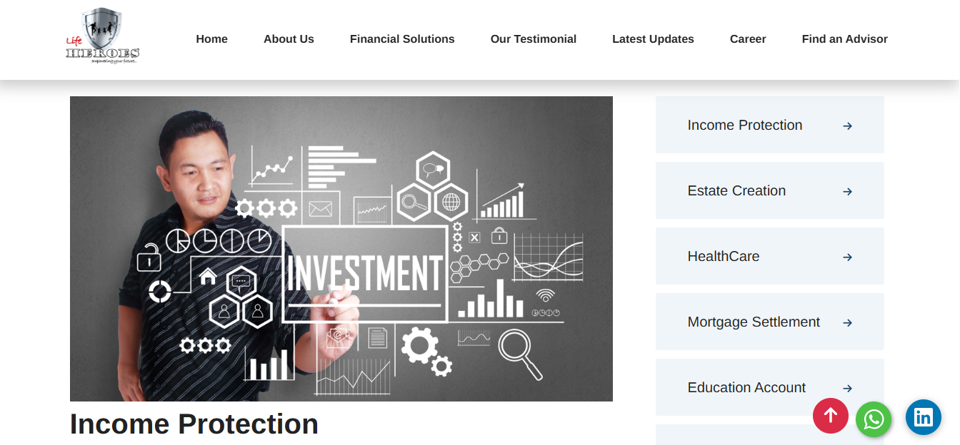 Life Heroes Services Page