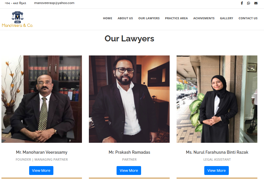 ManoVeera & Co. Lawyers Page