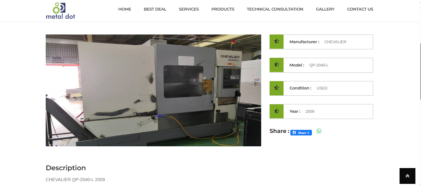 Metal Dot Machinery Products Page