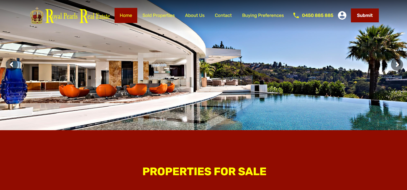 Royal Pearl Real Estate Home Page