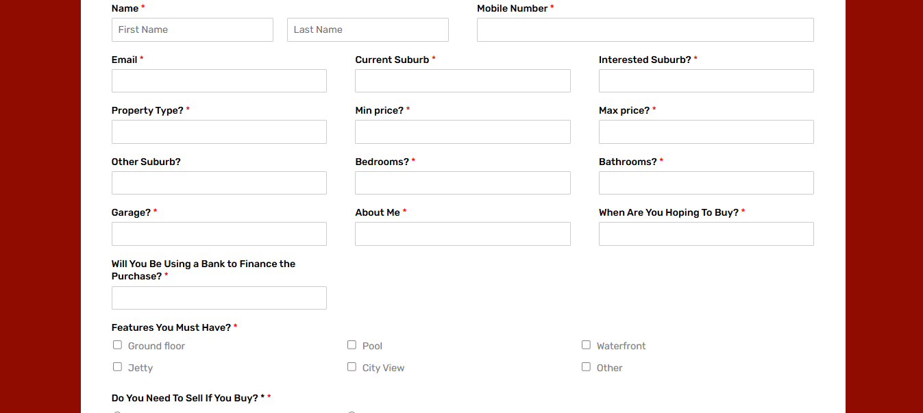 Royal Pearls Real Estate Form