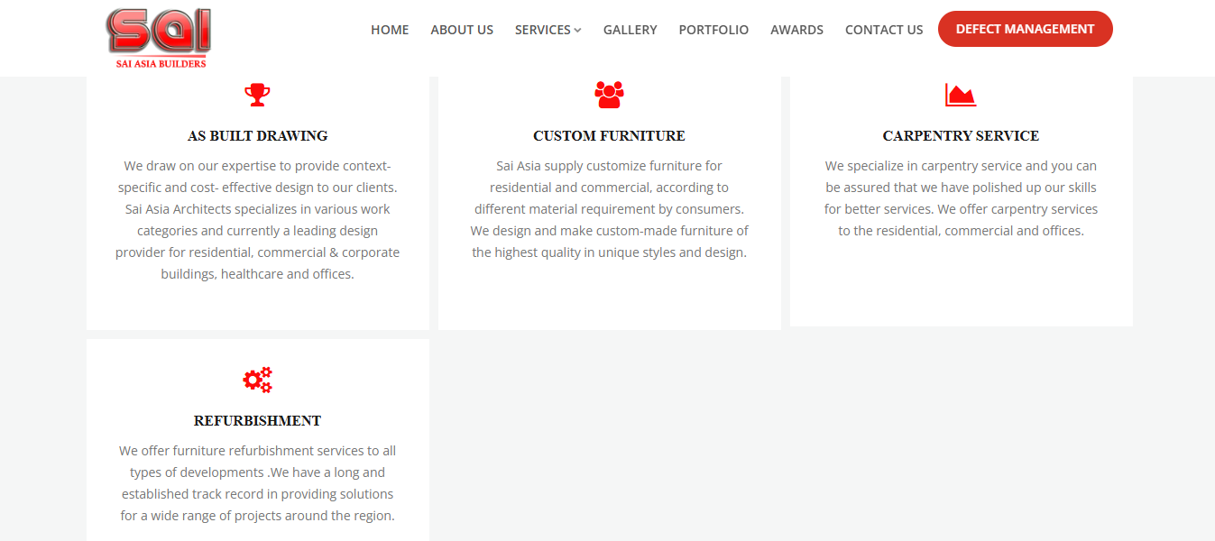 Sai Asia Builders Services Page