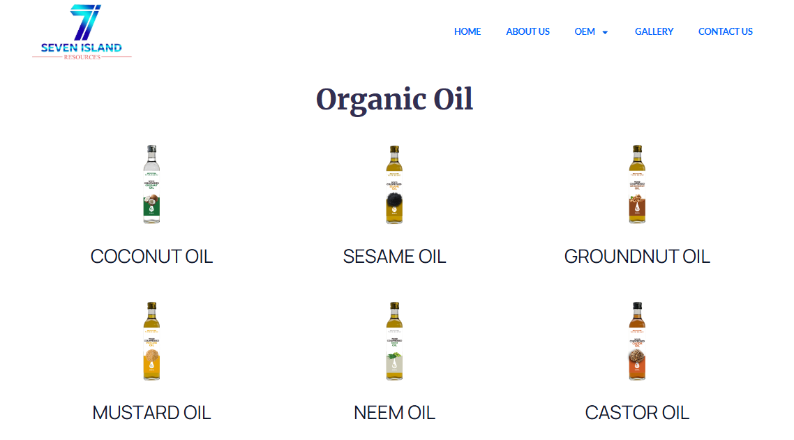 Seven Island Resources Products Page