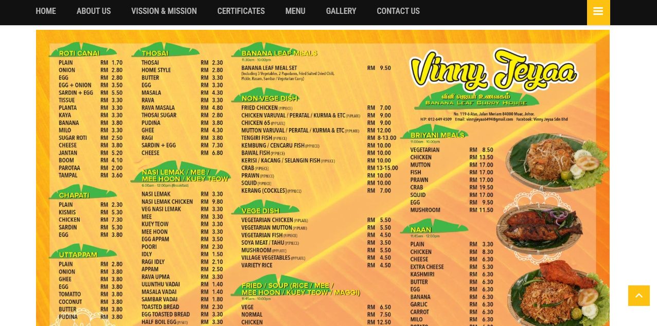 Vinny Jeyaa Products Page