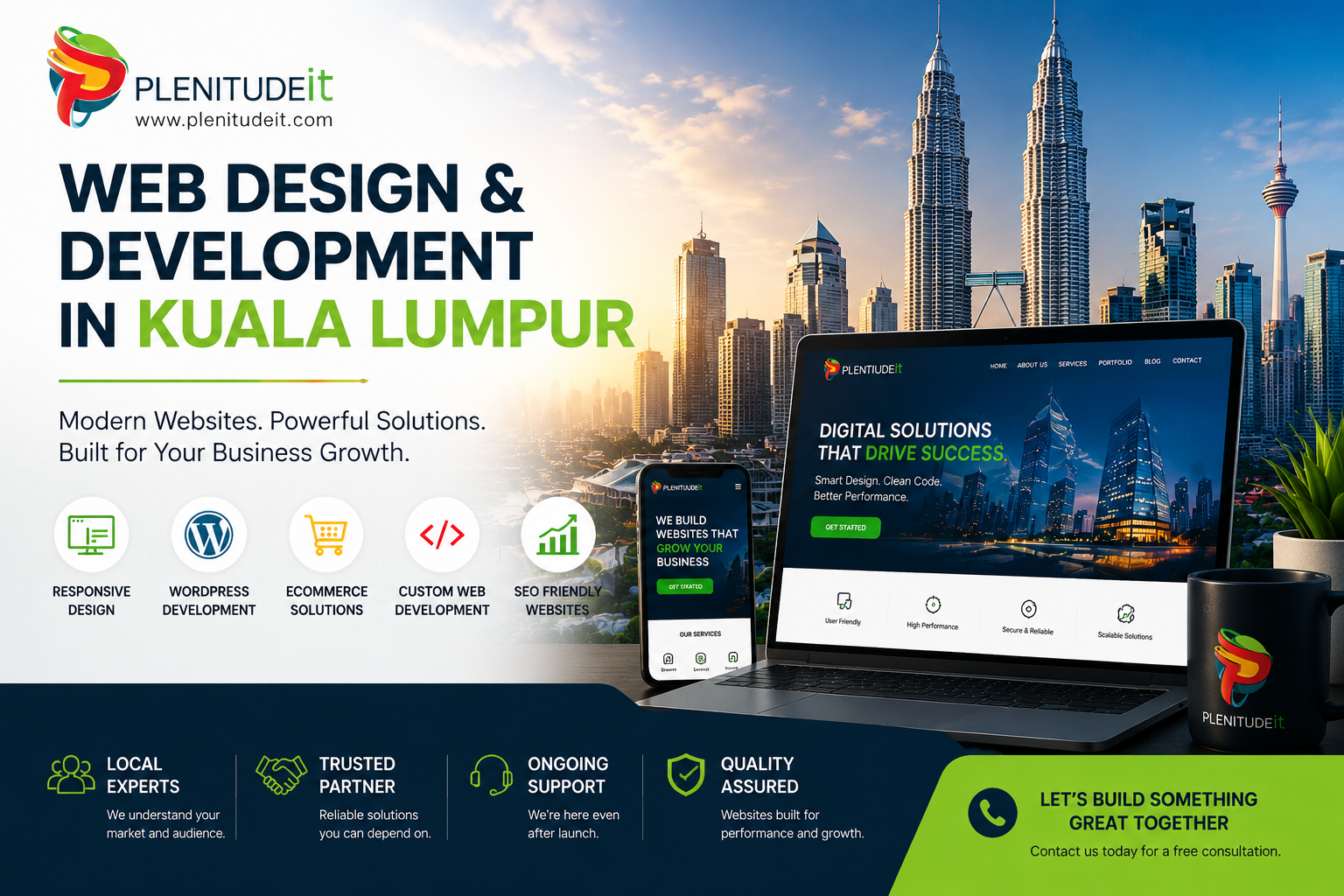 Web design and development services in Kuala Lumpur by Plenitude IT