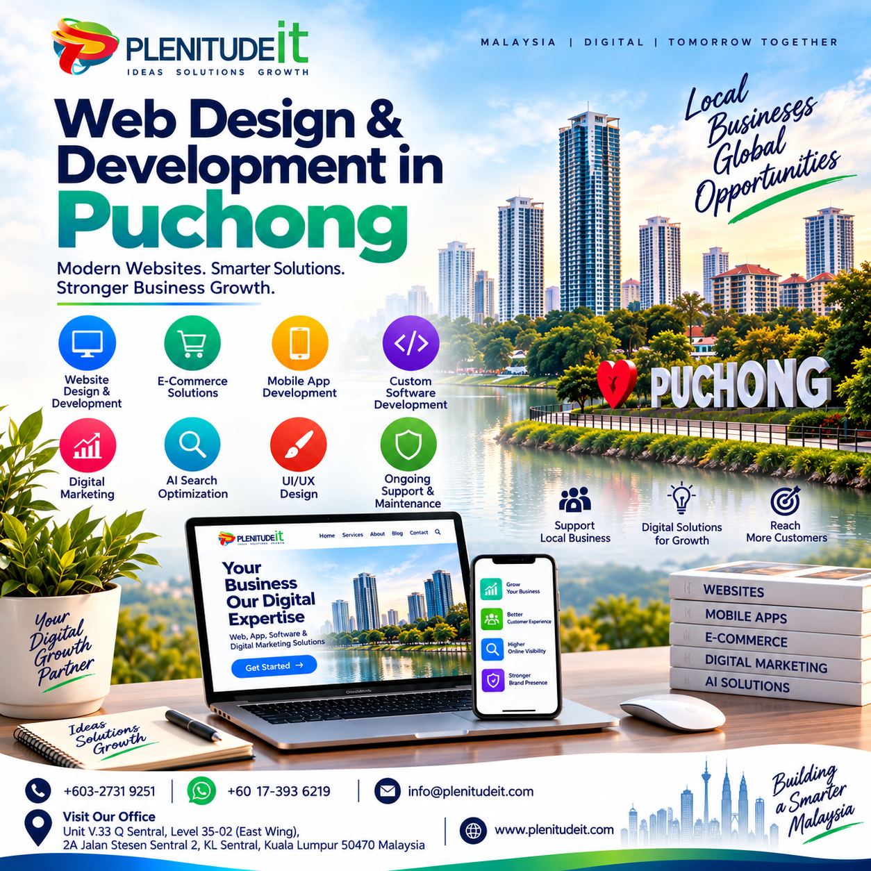 Web Design & Development in Puchong | Plenitude IT Web design and development services in Puchong by Plenitude IT