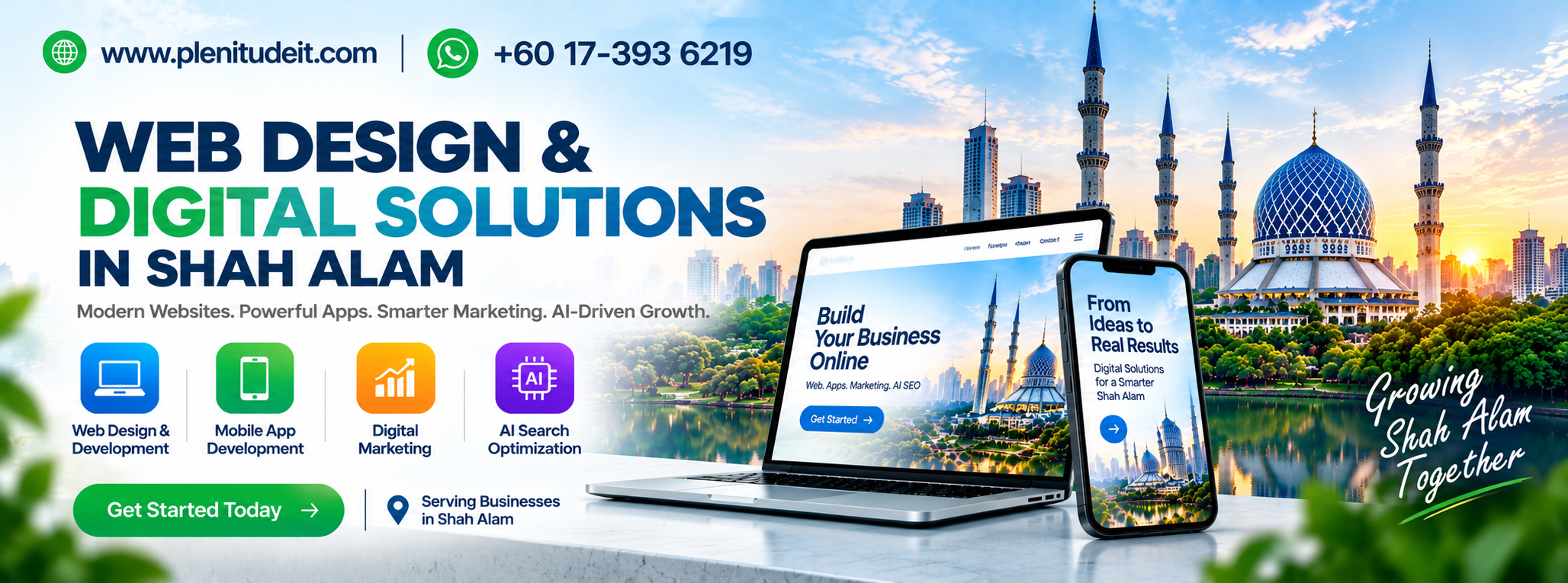 Web design and digital solutions in Shah Alam by Plenitude IT
