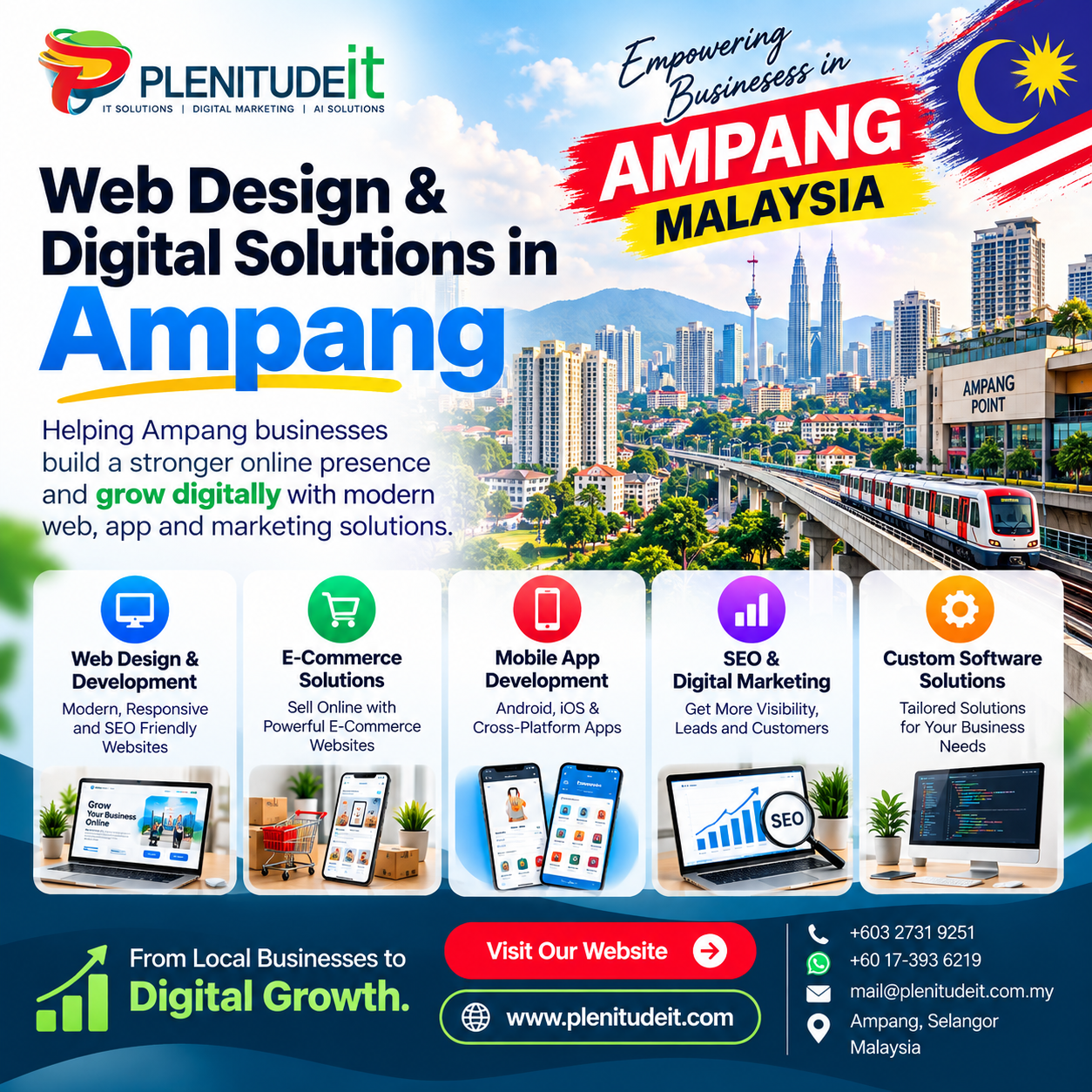 Web Design & Digital Solutions in Ampang | Plenitude IT Web design and digital solutions in Ampang by Plenitude IT