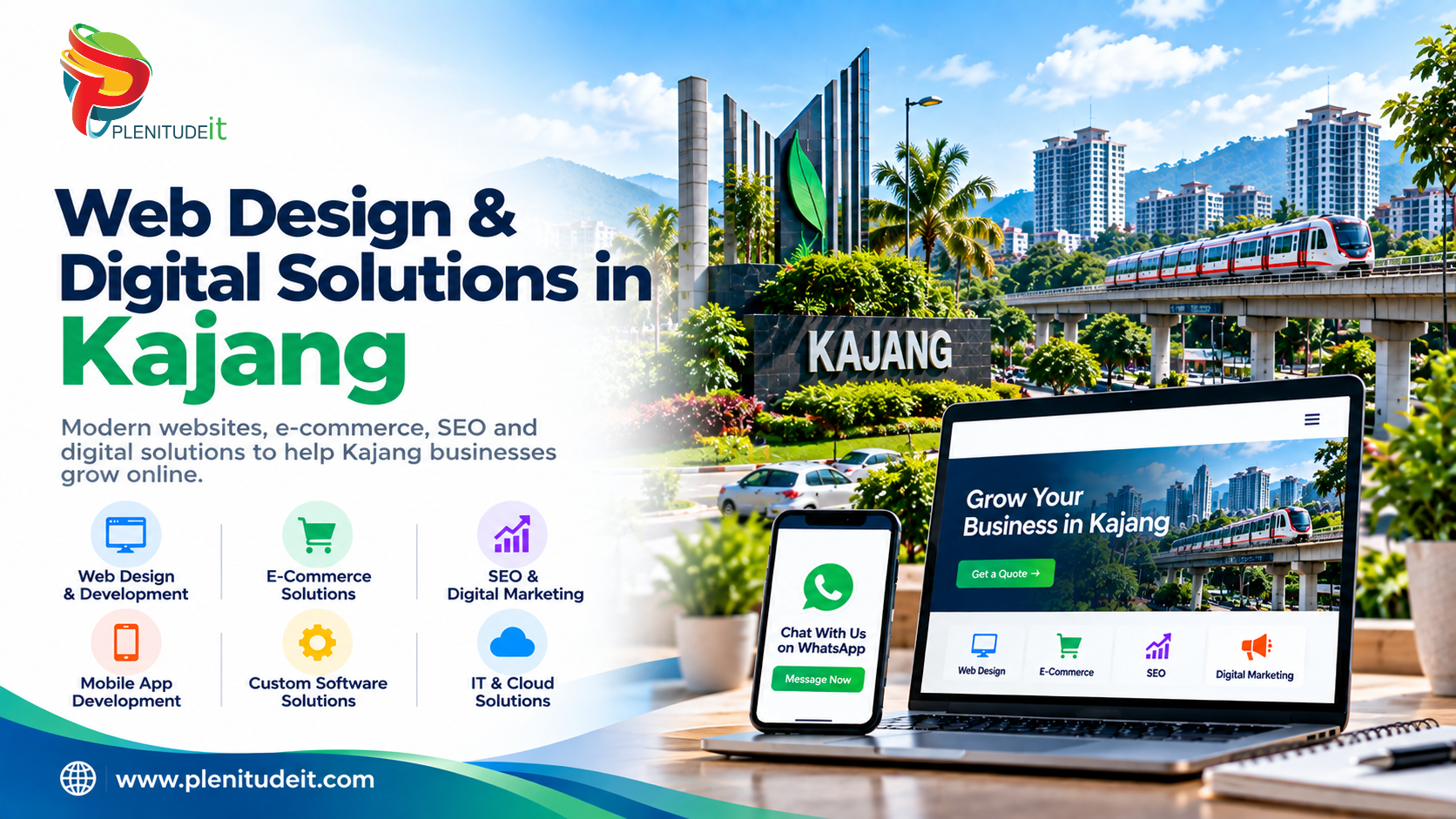 Web design and digital solutions in Kajang by Plenitude IT